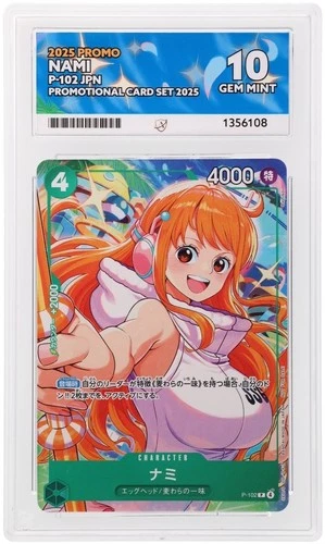 Nami P-102 One Piece Promo 2025 Japanese Ace 10 Perfect Subs