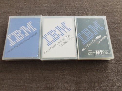 IBM 4mm DDS2 Data Cartridge 120 Meter + Tape Cleaning & Diagnostic Kit #8191149 - Bild 1 von 2