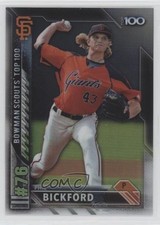 2016 Bowman Bowman Scouts' Top 100 Phil Bickford #BTP-76 yk0