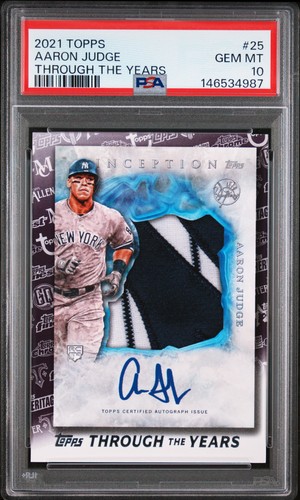 2021 TOPPS THROUGH THE YEARS #25 AARON JUDGE PSA 10