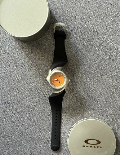 Oakley D1 Icon Watch Orange Dial Rubber Strap