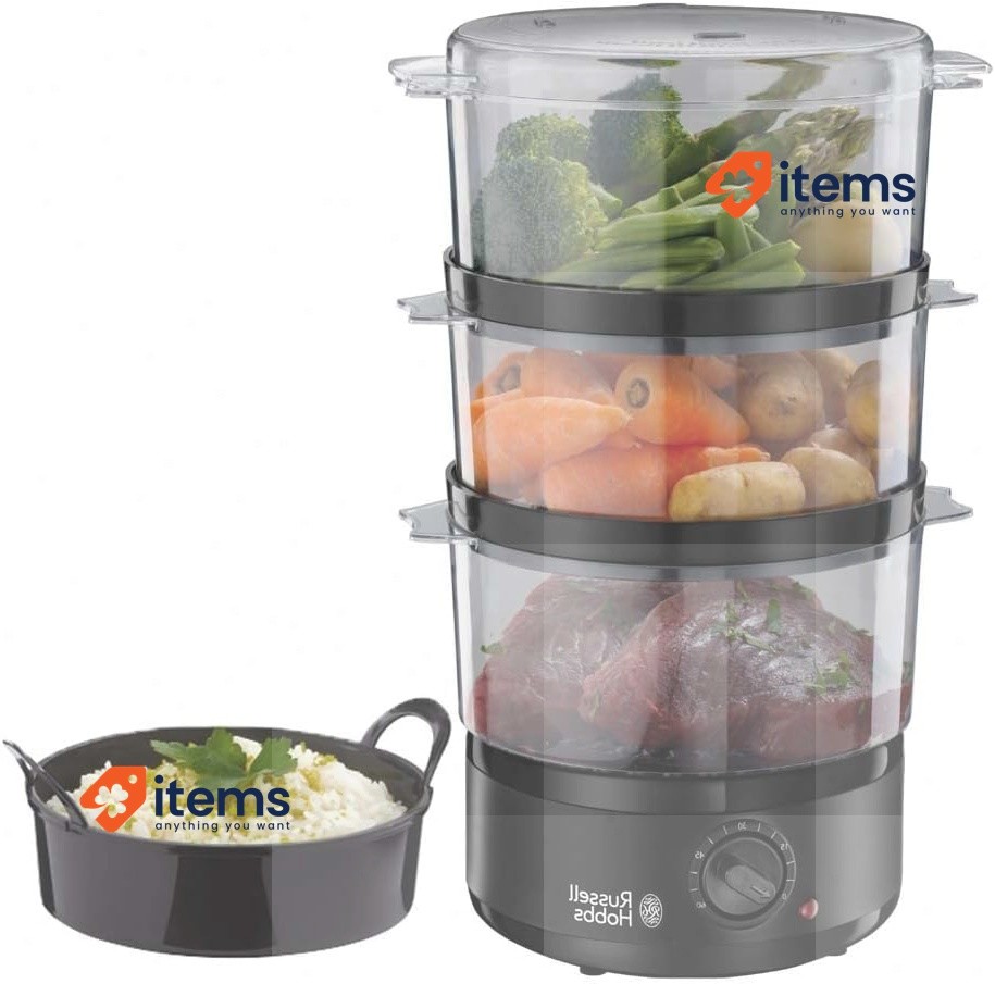 Russell Hobbs Steamer Has 7 Litre Capacity And With The Three Containers Black