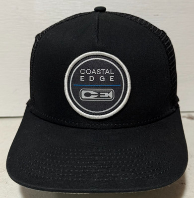Coastal Edge Mesh Trucker Snapback Hat Black Floral Undervisor