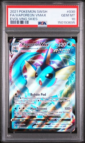 Vaporeon VMAX graded PSA 10 for sale on eBay