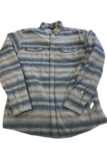 Mens KUHL Multicolor Snap Fleece Lined Joyrydr Shirt Jacket Sz L