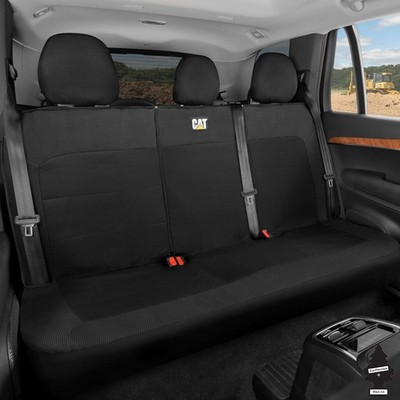 Caterpillar Black Car Truck Rear Seat Covers Set Bundle For Mercedes 