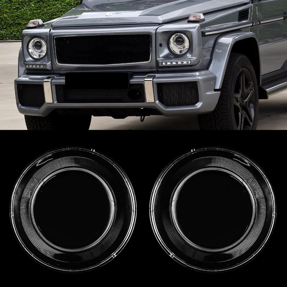 Capas de farol de lente transparente para Mercedes W463 G500 G550 G55 G63 2007–2018 novas - Imagem 3 de 4