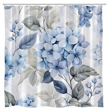 RJSMRJ Hydrangea Flower Shower Curtain Blue 70"W x 70"L Pack of 1 ,