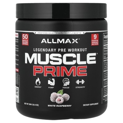 Muscle Prime , Legendary Pre-Workout, White Raspberry, 9.4 oz (266 g)