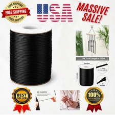 Weather Resistant 1.5MM Black Nylon String - Ideal for Wind Chimes  Jewelry