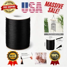 Weather Resistant 1.5MM Black Nylon String - Ideal for Wind Chimes & Jewelry