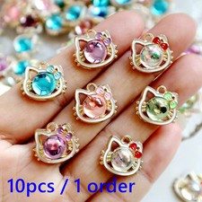 Metal Pendants 10PCS Kawaii Translucent Acrylic Charms DIY Jewelry