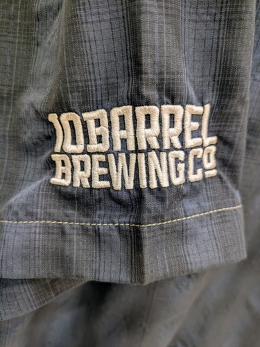 Simms Fishing Shirt Blue Pearl Snaps "10 Barrel Brewing" Branded Vented XL - Picture 3 of 7