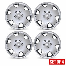 Open Box 16 Silver Abs Hubcaps Set Of 4 Snap-on Wheel Covers For Steel Rims Open Box 16 Silver Abs Hubcaps Set Of 4 Snap-on Wheel Covers For Steel Rims
