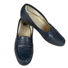 SAS Comfort Loafers Women's 9 S Blue Leather Walking Shoes USA Made Slip On