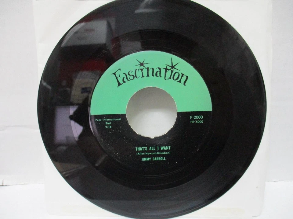 Jimmy Carroll, Fascination 2000, Big Green Car & That's All I Want, Great Rocker - Image 4 of 4