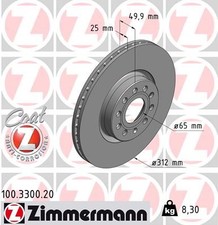 ZIMMERMANN 100.3300.20 Brake Disc for AUDI,AUDI (FAW),CUPRA,SEAT,SKODA,SKODA (SV