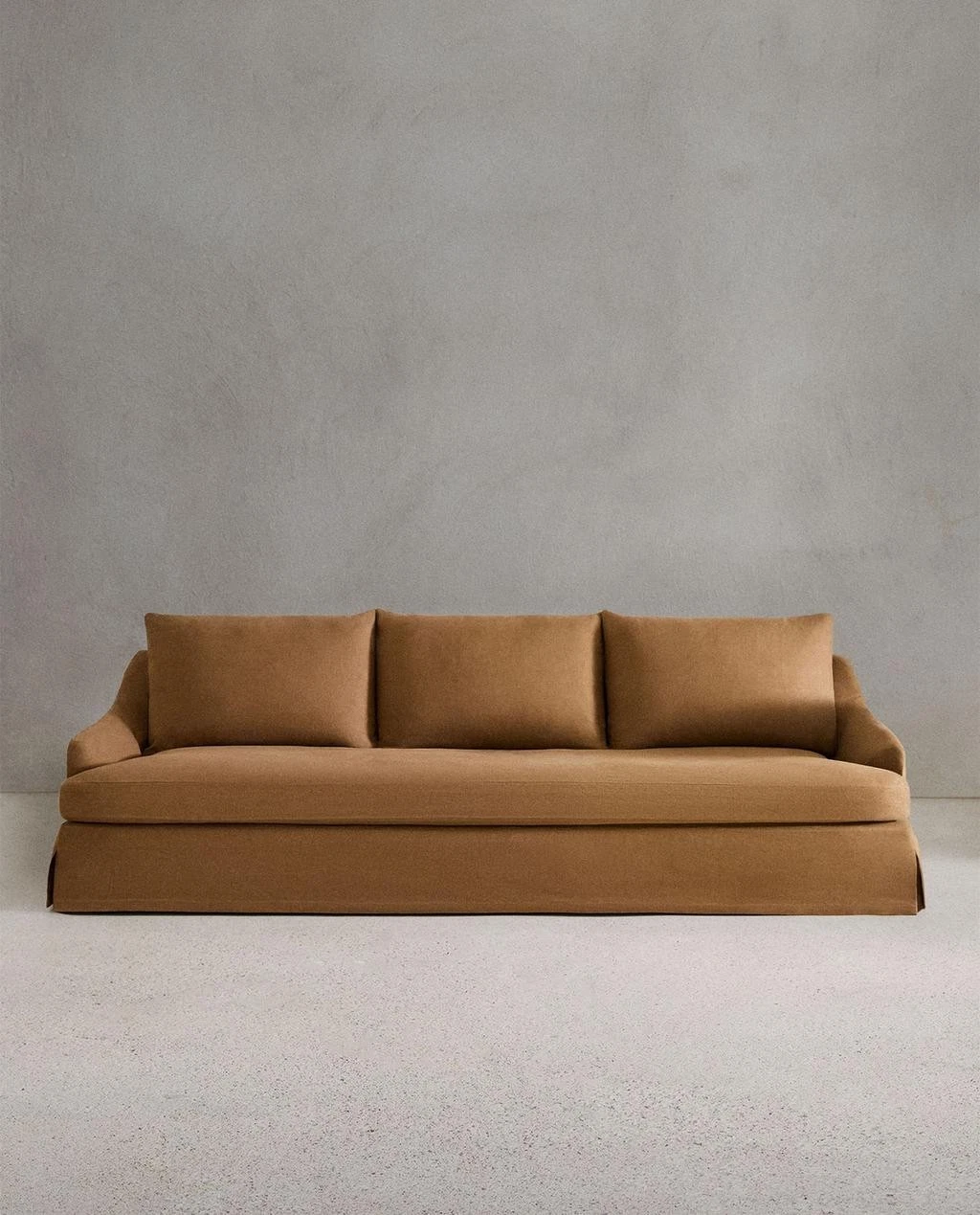 MidCentury Modern ZaraHome Style Luxury Linen Sofa Removable SlipCover Couch