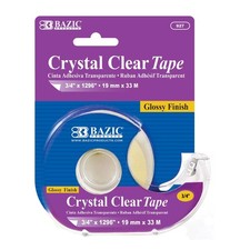 BAZIC 3/4" X 1296" Crystal Clear Tape w/ Dispenser 927 