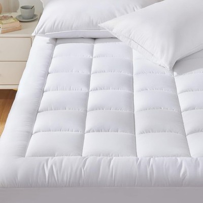 Full Size Mattress Pad Pillow Top Cotton Cooling Mattress Topper 8-21'' Deep P...