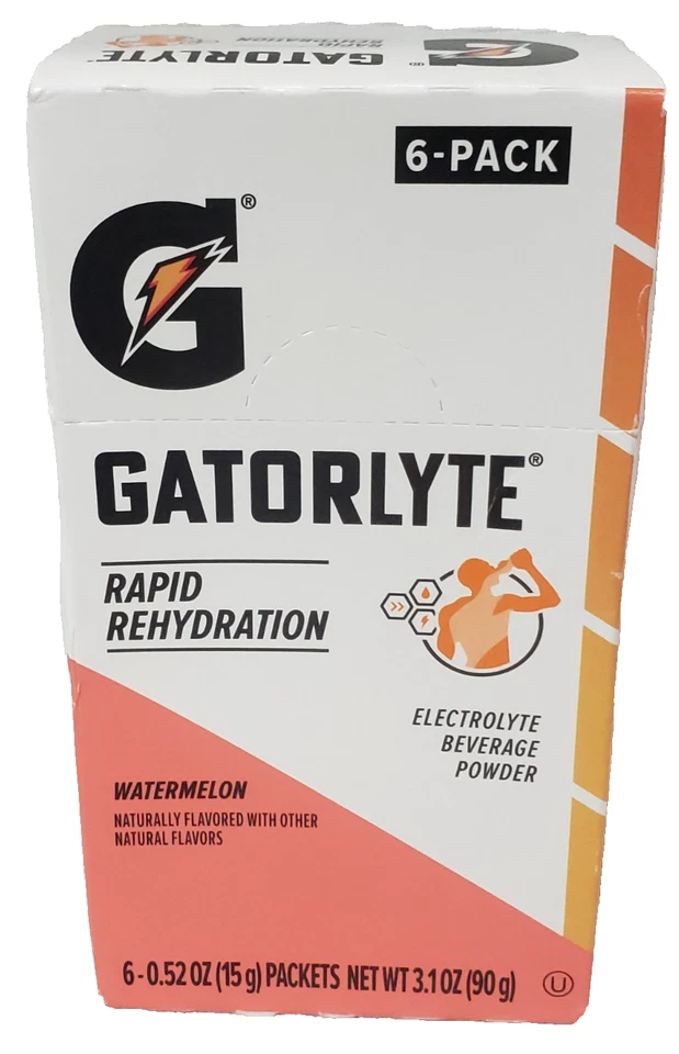 Paquete de 6 sandías en polvo Gatorlyte, 16,9 oz - 2 cajas Foto 2 de 4