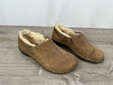 UGG Clogs Women's 7 Suede Shearling Lined Clogs Loafers Bettey Brown Slip On