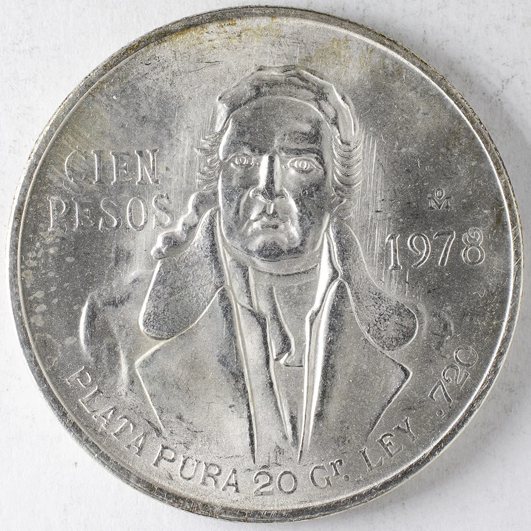 Circulated 100 Pesos Denomination 1978 Mexican Coins (1905-Now
