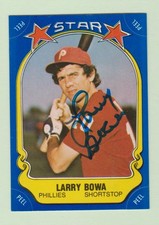 Larry Bowa 1981 Fleer Star Sticker  Autograph Insert Card