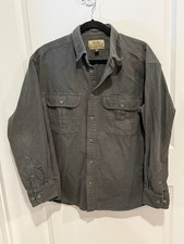 Vintage Cabelas Shirt Mens Large Gray Chamois Cloth Deerskin Soft Work Flannel Vintage Cabelas Shirt Mens Large Gray Chamois Cloth Deerskin Soft Work Flannel