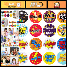 1000 Reward Stickers for Teachers - Fun Motivational Labels for Kids  Classroom