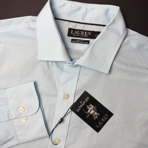 slim fit blue dress shirt Lauren Ralph Lauren Mens UltraFlex Flat Front Stretch Suit Separate Dr –  Biggybargains main image 1