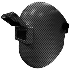 Welding Helmet - Carbon Fiber Print - Sugar Scoop with Shade 10 Flip Front Visor