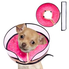 Inflatable Dog Cone Collar with Enhanced Anti-Licking, Soft Neck Donut XS
