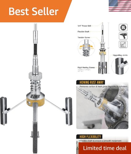 Professional Cylinder Honing Tool with 3 Adjustable Stones - Perfect for Engines