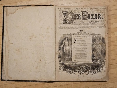 Der Bazar XIII. Jhg. 1867 Illustrierte Damen-Zeitung antiquarische Bücher 