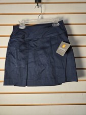 Dennis Uniform Girls G8 Pleated Stretch Skort Navy Blue