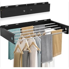 80CM Wall Mounted Airer Towel Drying Rack Folding Clothes Dryer Aluminium Frame