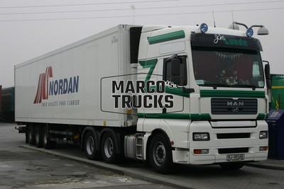 LKW Foto MAN TGA Kühlsattelauflieger Norwegen weiß Lunde NORDAN YOUR QUAL #i9iu
