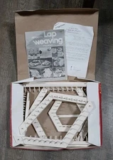 Vintage Hexagon Looms Set Shuttle Lap Weaving Love & Money Crafts Original Box