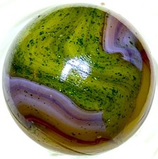 DAS/JABO AVENTURINE OXBLOOD SWIRLED SHOOTER .71" BOX03/384