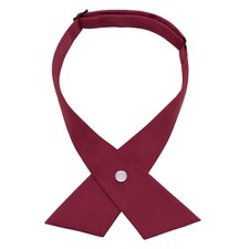 Criss-cross Bow Tie Adjustable Womens Tie, Solid Color Bowtie for Women, Scho...