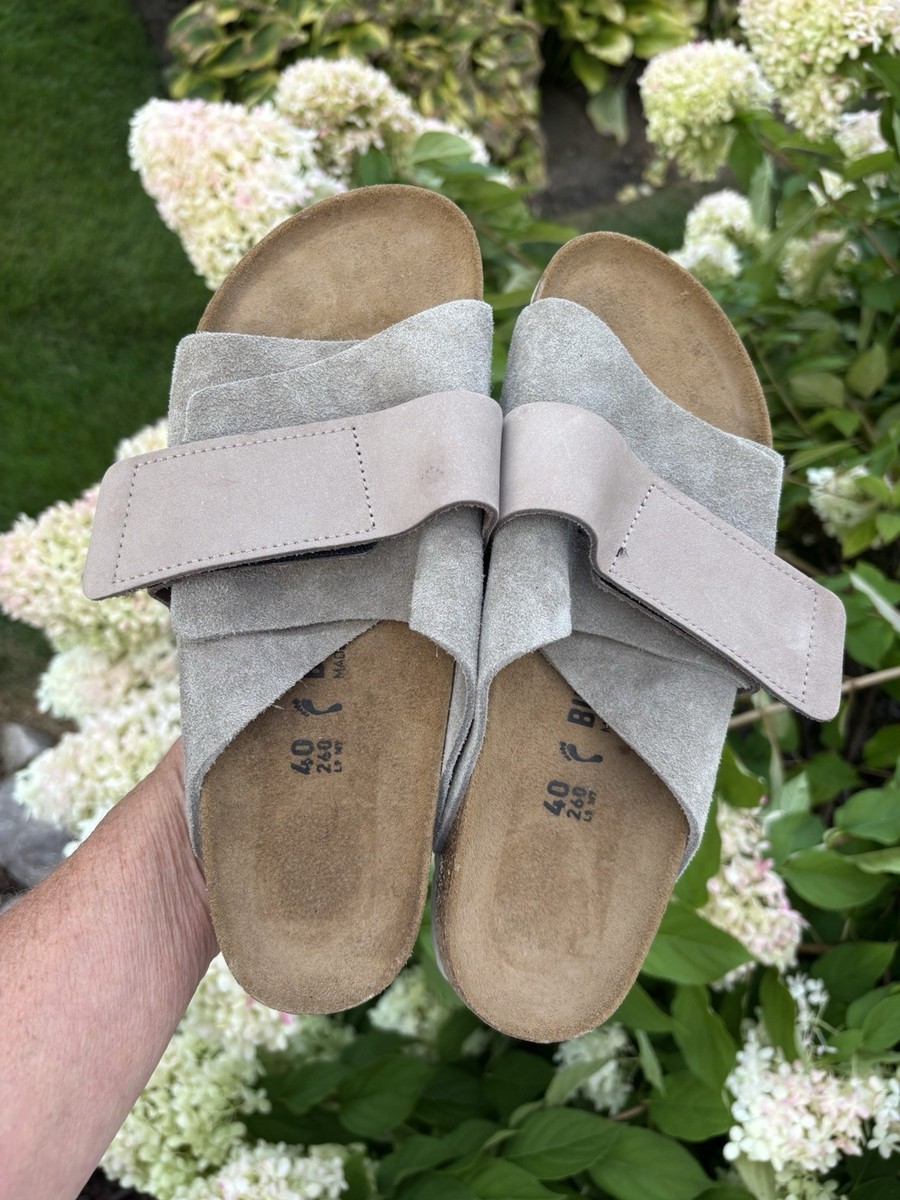ビルケンシュトック　kyoto　40 NEW! Birkenstock Kyoto Taupe Nubuck/Suede Leather~Narrow/Regular