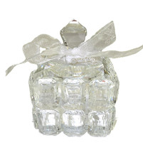 CRYSTAL REFLECTIVE DIAMOND CUT RECTANGLE PCS LID,SPARKLING JAR,BOWL,CANDY DISH
