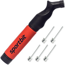 SPORTBIT Ball Pump for Sports Balls - Push & Pull Inflating System - Hand RED