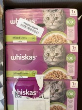 96 x 85g Whiskas 1+ Mixed Menu Adult Wet Cat Food Pouches in Jelly 8 BOXES 4.29 per kilo