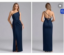 Azazie Naria Bridesmaid Prom Dress Floor Length One Shoulder Size A12 NWT