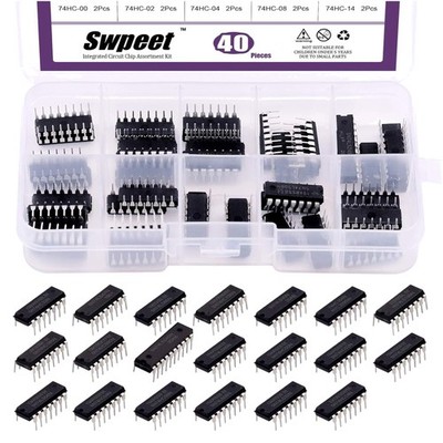 IC Logik Set 40 Stück 74HCxx 74LSxx Serie Sortiment Kit mit Container