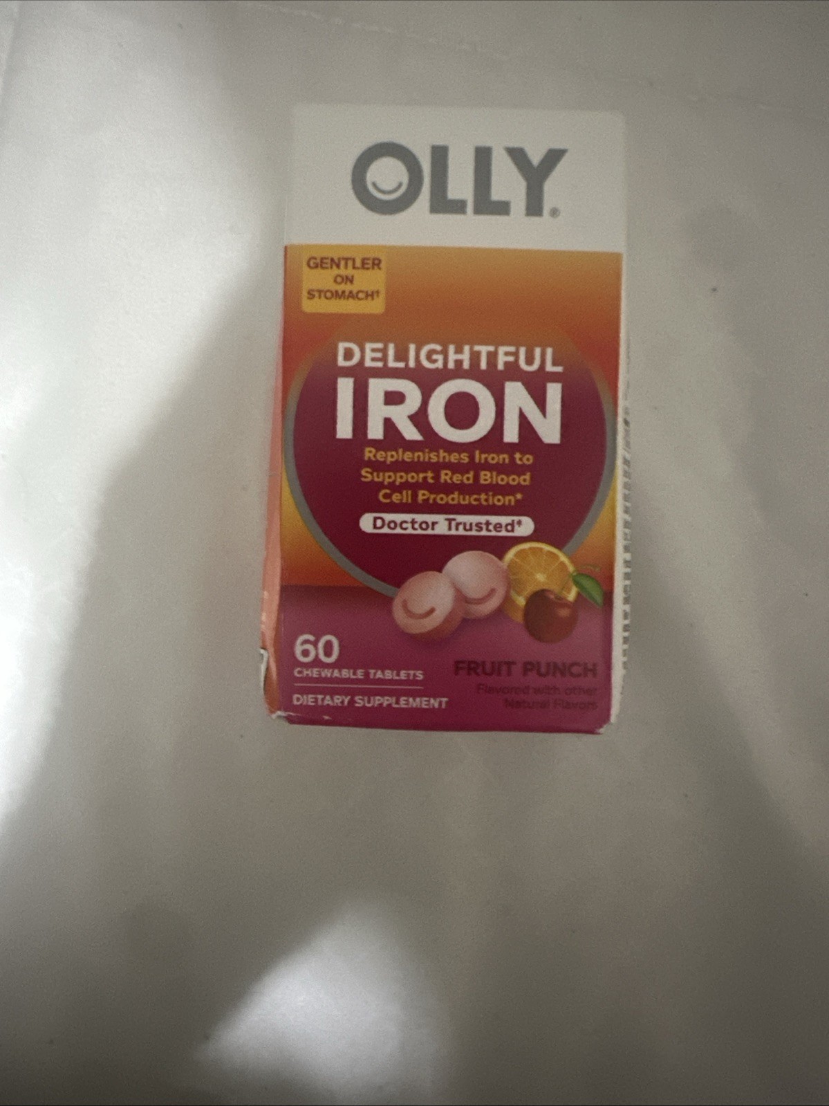 Olly Delightful Iron Vitamin Chewable Tablets, Fruit Punch, 60-Count | eBay