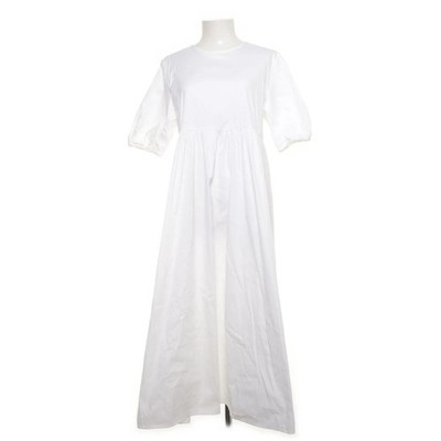 'S MaxMara, Maxikleid, Größe: 40, Weiß, Baumwolle/Elasthan/Polyamid #eeB