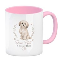Kaffeebecher In Rosa Deine Pfote In Meiner Hand - Kaffeetasse Mit SüSsem Welpen